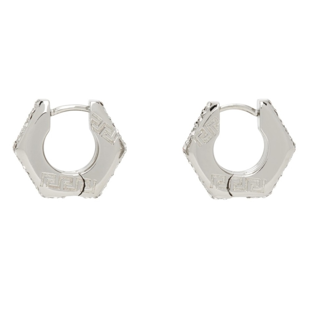 Versace Silver & Crystal Earrings - Picture 8 of 8